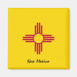 New mexico flagga & New mexico, USA helgdag/sport Magnet