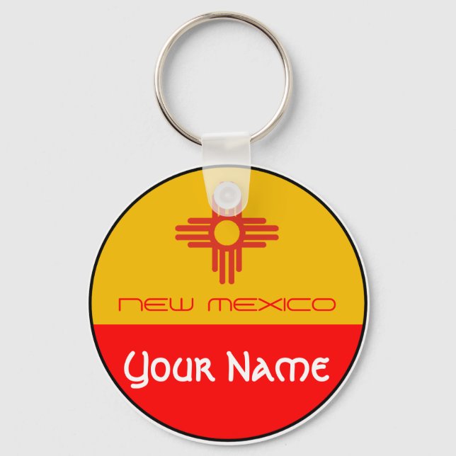 New mexico-FLAGGA Nyckelring (Framsida)