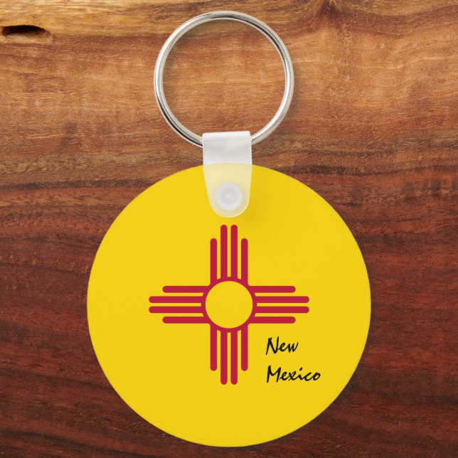 New mexico Flagga och New mexico patrioter/sport Nyckelring (Framsida)