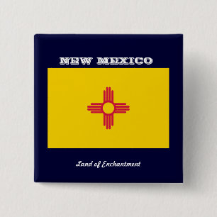 NEW MEXICO FLAGGA OCH SLOGAN KNAPP