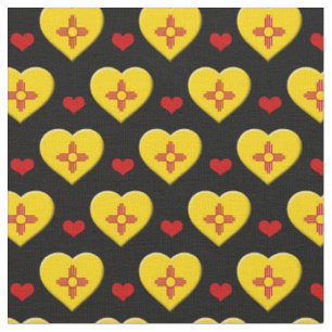 New mexico Flagga & Red Heart mode Fabric / USA Tyg