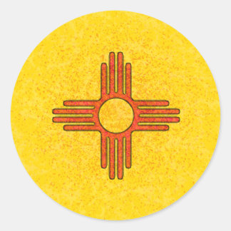 NEW MEXICO FLAGGA RUNT KLISTERMÄRKE
