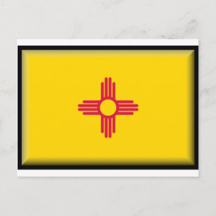 new mexico Flagga Vykort