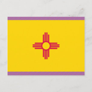 new mexico Flagga Vykort