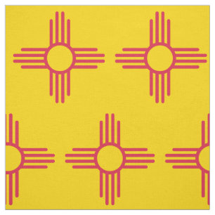 New mexico Flagga Zia Sol Mönster Tyg