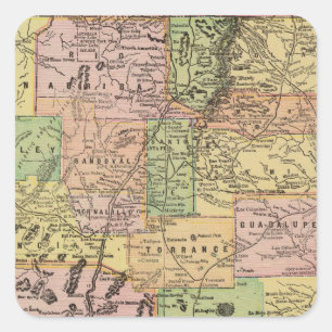 New mexico fyrkantigt klistermärke