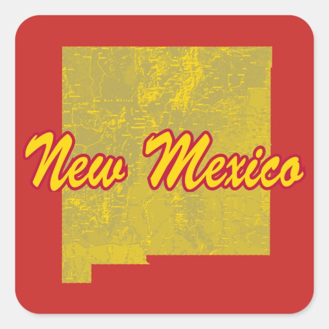 New mexico fyrkantigt klistermärke (Framsida)