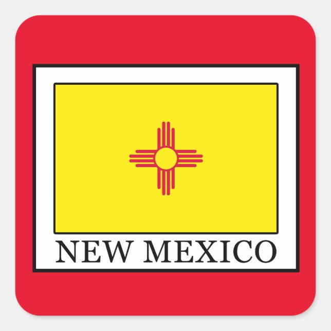 New mexico fyrkantigt klistermärke (Framsida)