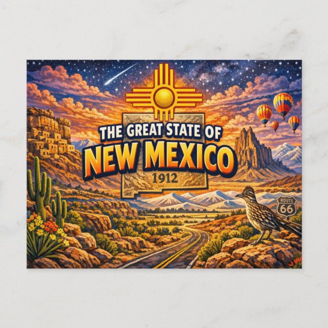 New Mexico Greetings vykort  (Framsida)