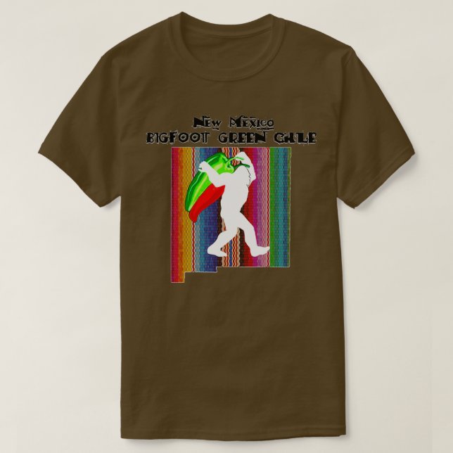New mexico Grönt Chile Bigfoot T Shirt (Design framsida)