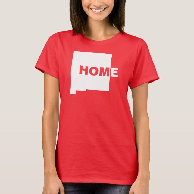 New Mexico Hemifrån Från Stat T-Shirt Tees (Framsida)