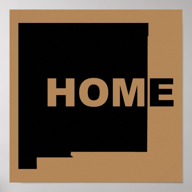 New mexico Home Away from State Poster Sign (Framsidan)