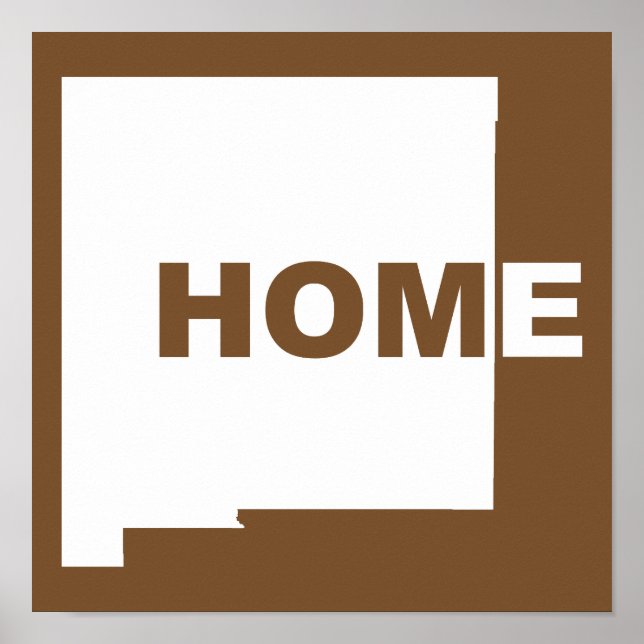 New mexico Home Away from State Poster Sign (Framsidan)