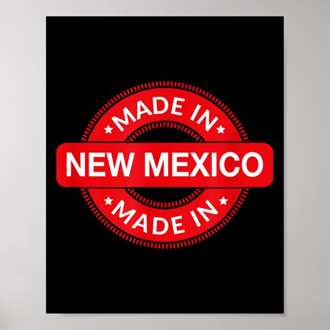 New Mexico Home - Made In New Mexico - Funny Label Poster (Framsidan)