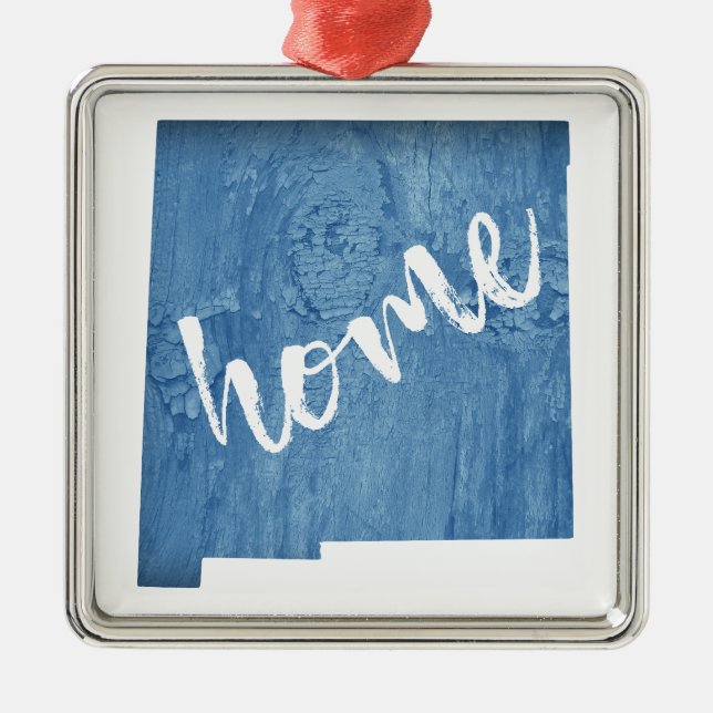 New Mexico Home Wood Grain Julgransprydnad Metall (Framsidan)