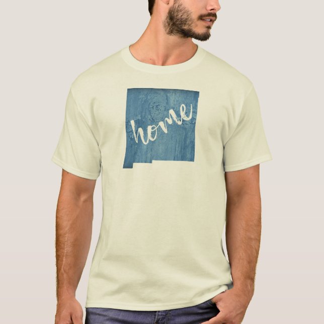 New Mexico Home Wood Grain T Shirt (Framsida)