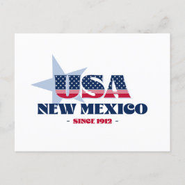 New mexico i rött, vitt och blått vykort