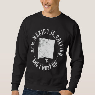 New mexico kallar Amerika American Helgdag Hom Lång Ärmad Tröja