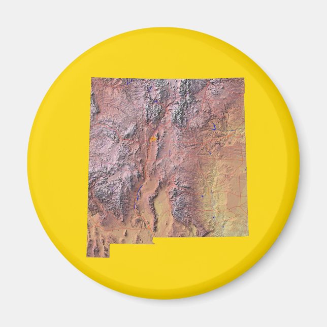 New mexico Karta Magnet (Framsidan)