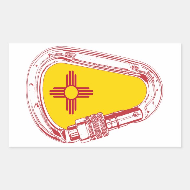 New mexico klättringsbrickor rektangulärt klistermärke (Framsida)