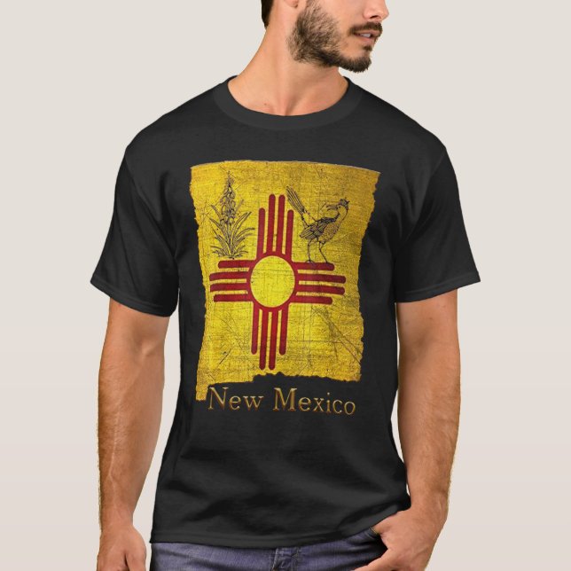 New mexico Land Enchantment Roadrunner Yucca SA T Shirt (Framsida)