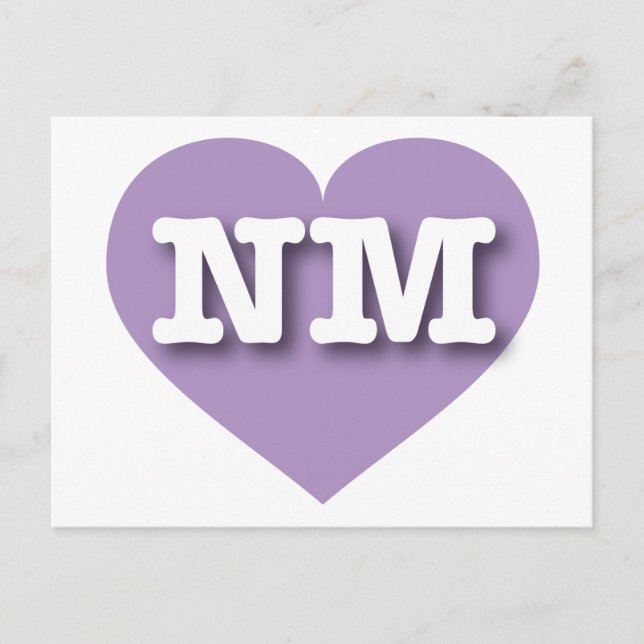 New mexico Lavender Heart - I kärlek NM Vykort (Framsida)