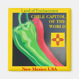 New mexico License Plate Chile Magnet Zia