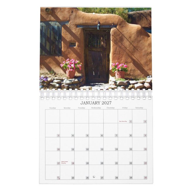 new mexico liggande kalender (Jan 2027)