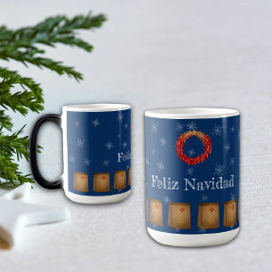 New mexico Luminarias Farolitos Zia Red Chile Magisk Mugg