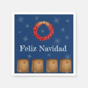 New mexico Luminarias Farolitos Zia Red Chile Pappersservett