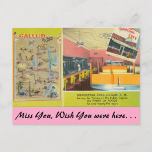 New mexico, Manhattan Cafe, Gallup Vykort