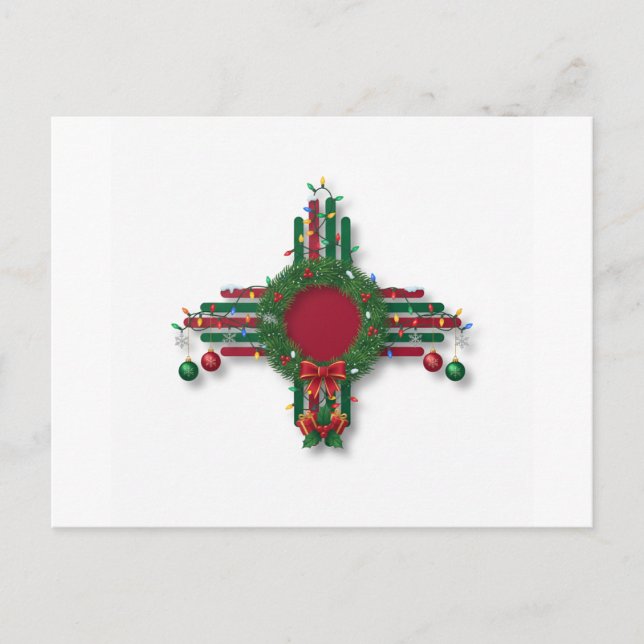 New Mexico Merry Christmas  Inbjudan Vykort (Framsida)