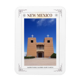 New mexico nambe'pueblo helig hjärtkyrka magnet