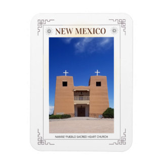 New mexico nambe'pueblo helig hjärtkyrka magnet