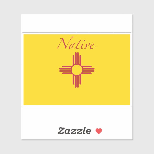 New mexico Native Flagga Klistermärken (Ark)