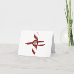 New mexico NM Zia indisk symbol Waterfall Kort