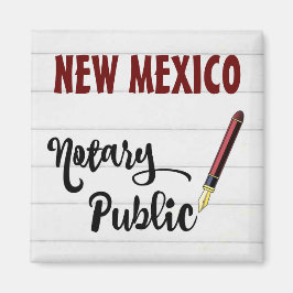 New mexico Notary Public Burgundy Bläck Pen Magnet