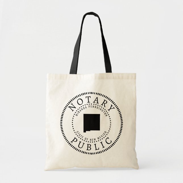 New mexico Notary Public Personlig Tygkasse (Framsidan)