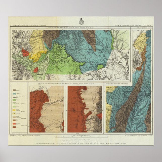 New mexico och Colorade Poster (Framsidan)