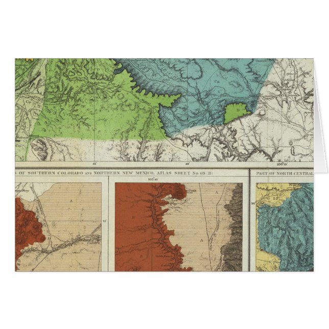 New mexico och färgton hälsningskort (Framsidan Horizontal)