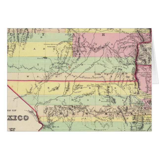 New mexico och Utah Hälsningskort (Framsidan Horizontal)