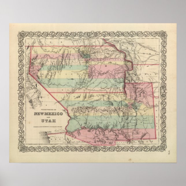New mexico och Utah Poster (Framsidan)