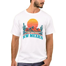 New Mexico-öken solnedgång Retro T-shirt