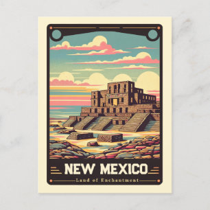 New mexico Patriotisk Vintage Vykort