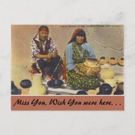 new mexico, Pottery Makers, San Ildefonso Pueblo Vykort