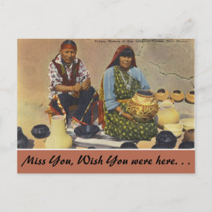 new mexico, Pottery Makers, San Ildefonso Pueblo Vykort