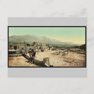 new mexico. Pueblo de Taos Classic Photochrom Vykort