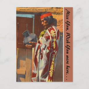 new mexico, Pueblo Indian, San Ildefonso Pueblo Vykort