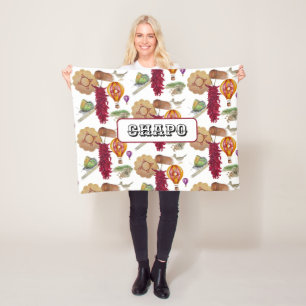 New mexico Red Chile Pinõn Zia Luftballong Fleecefilt