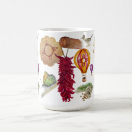 New mexico Red Chile Pinõn Zia Luftballong Kaffemugg